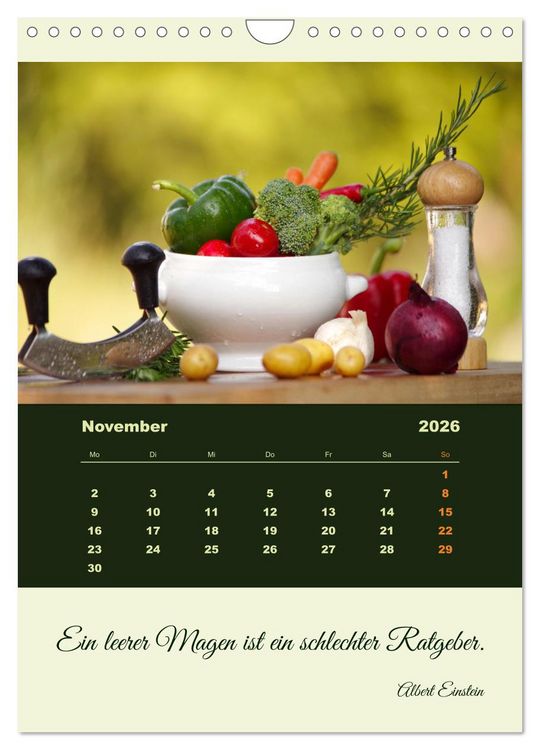 Produktbild: Vegan Ern&auml;hrt - frisches Gem&uuml;se und Obst auf den Tisch (Wandkalender 2026 DIN A4 hoch), CALVENDO Monatskalender