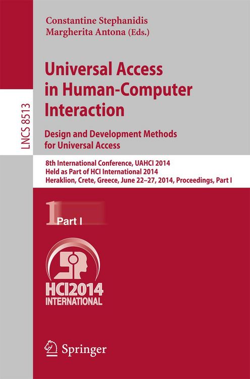 Produktbild: Universal Access in Human-Computer Interaction: Design and Development Methods for Universal Access