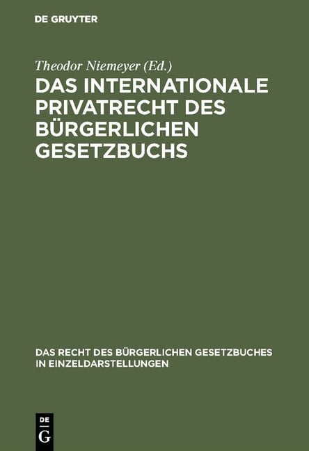 Produktbild: Das internationale Privatrecht des B&uuml;rgerlichen Gesetzbuchs