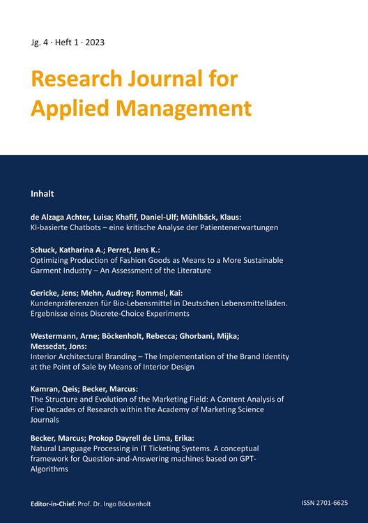 Produktbild: Research Journal for Applied Management - Jg. 4, Heft 1