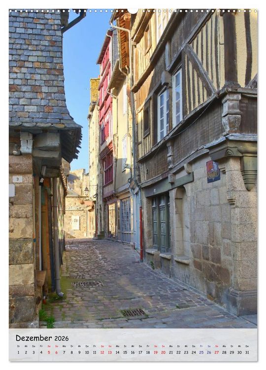Produktbild: Dinan, die mittelalterliche Perle in der Bretagne (Wandkalender 2026 DIN A2 hoch), CALVENDO Monatskalender