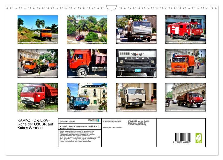 Produktbild: KAMAZ - Die LKW-Ikone der UdSSR auf Kubas Stra&szlig;en (Wandkalender 2026 DIN A3 quer), CALVENDO Monatskalender