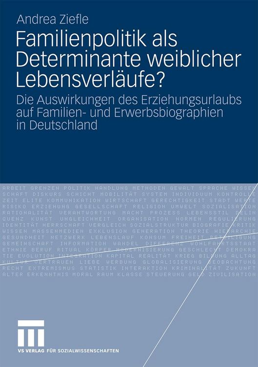 Produktbild: Familienpolitik als Determinante weiblicher Lebensverl&auml;ufe?