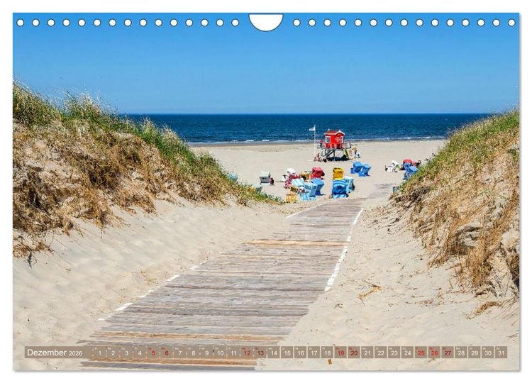 Produktbild: Inselliebe Langeoog (Wandkalender 2026 DIN A4 quer), CALVENDO Monatskalender