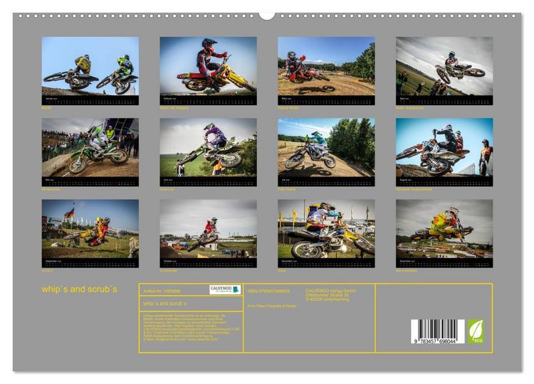 Produktbild: whip`s and scrub`s (hochwertiger Premium Wandkalender 2026 DIN A2 quer), Kunstdruck in Hochglanz