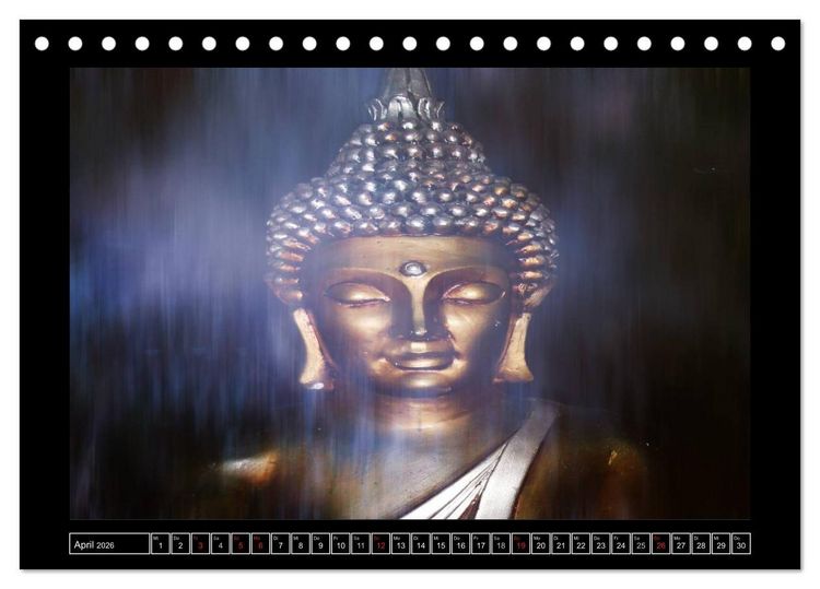 Produktbild: Buddha - Harmonie und Entspannung (Tischkalender 2026 DIN A5 quer), CALVENDO Monatskalender