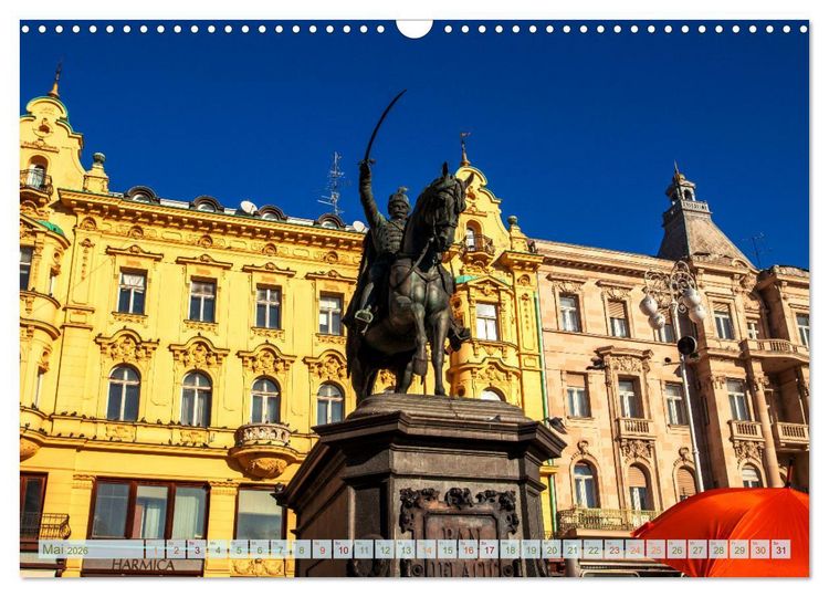 Produktbild: Zagreb - Kroatiens zauberhafte Hauptstadt (Wandkalender 2026 DIN A3 quer), CALVENDO Monatskalender