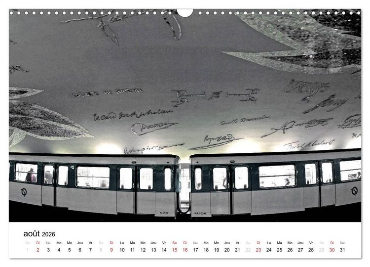 Produktbild: Paris M&eacute;tropolitain (Calendrier mural 2026 DIN A3 vertical), CALVENDO calendrier mensuel