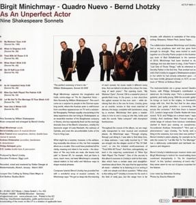 Produktbild: As An Unperfect Actor-Nine Shakespeare Sonnets