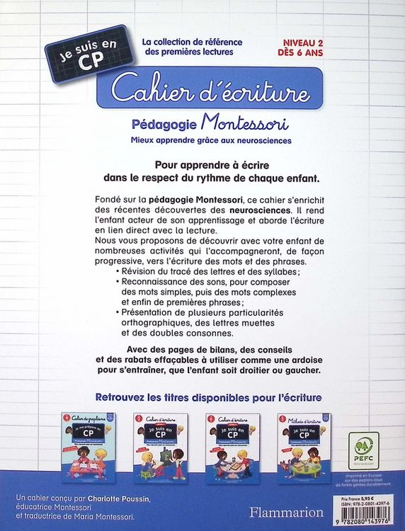 Produktbild: Cahier d'&eacute;criture, niveau 2, d&egrave;s 6 ans