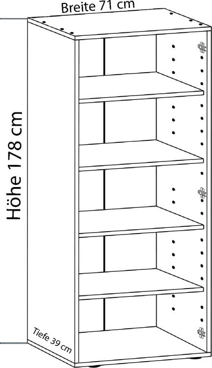 Produktbild: B&uuml;roschrank B&uuml;cher Ordner Aktenschrank Vandol