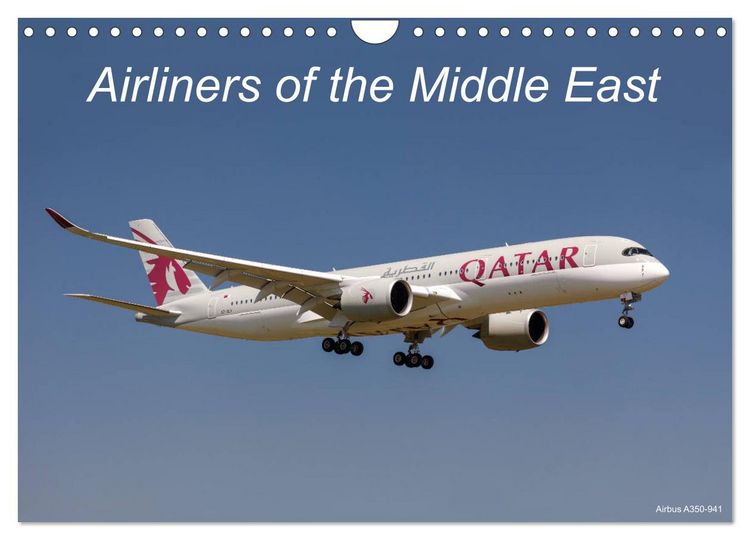 Produktbild: Airliners of the Middle East (Wall Calendar 2026 DIN A4 landscape), CALVENDO 12 Month Wall Calendar