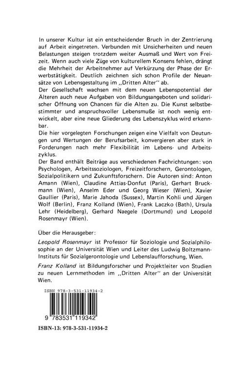 Produktbild: Arbeit &mdash; Freizeit &mdash; Lebenszeit