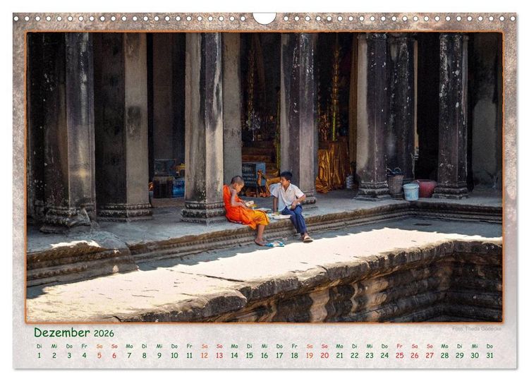 Produktbild: Kambodscha, Angkor Thom, Angkor Wat und Bayon (Wandkalender 2026 DIN A3 quer), CALVENDO Monatskalender