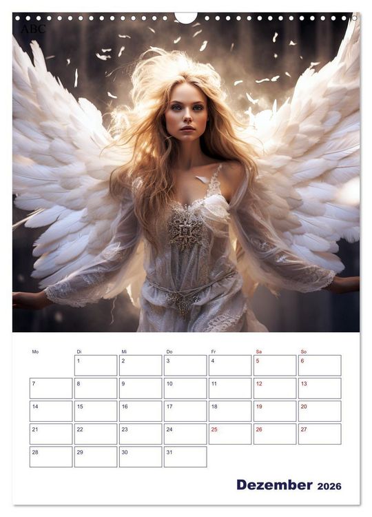 Produktbild: Die reine Sch&ouml;nheit der Engel (Wandkalender 2026 DIN A3 hoch), CALVENDO Monatskalender