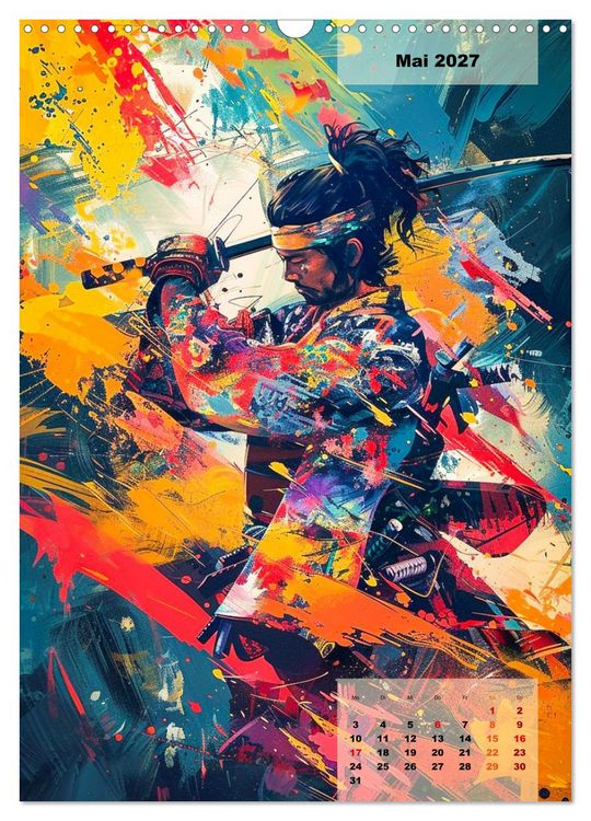 Produktbild: Samurai - Stahl Ehre Mut (Wandkalender 2027 DIN A3 hoch), CALVENDO Monatskalender