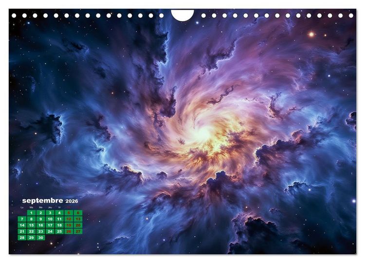 Produktbild: &Agrave; travers l'univers-L'incroyable voyage (Calendrier mural 2026 DIN A4 vertical), CALVENDO calendrier mensuel