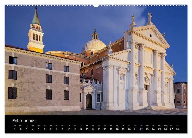 Produktbild: Venedig bei Nacht 2026 (Wandkalender 2026 DIN A2 quer), CALVENDO Monatskalender