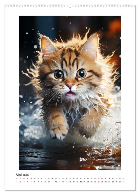 Produktbild: Highspeed Tiere (Wandkalender 2026 DIN A2 hoch), CALVENDO Monatskalender