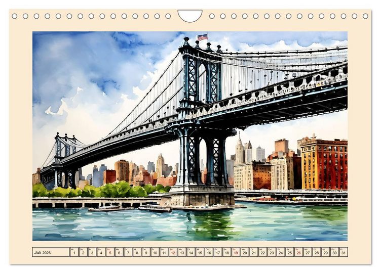 Produktbild: Sightseeing New York (Wandkalender 2026 DIN A4 quer), CALVENDO Monatskalender