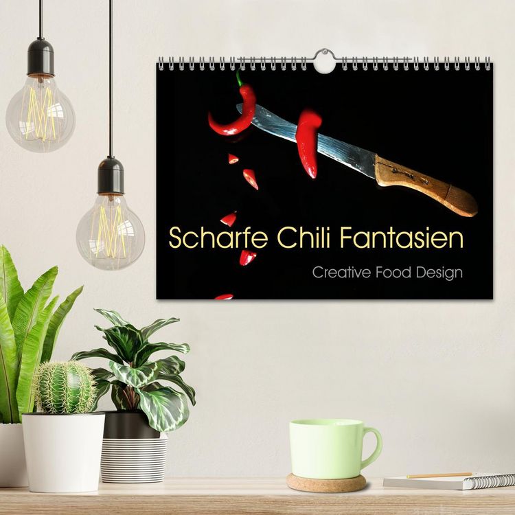 Produktbild: Scharfe Chili Fantasien - Creative Food Design (Wandkalender 2026 DIN A4 quer), CALVENDO Monatskalender