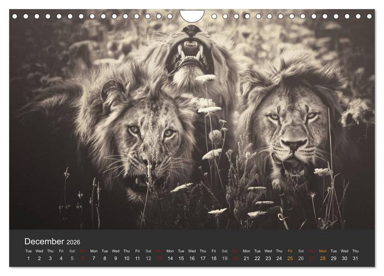 Produktbild: African Souls African animals with soul (Wall Calendar 2026 DIN A4 landscape), CALVENDO 12 Month Wall Calendar
