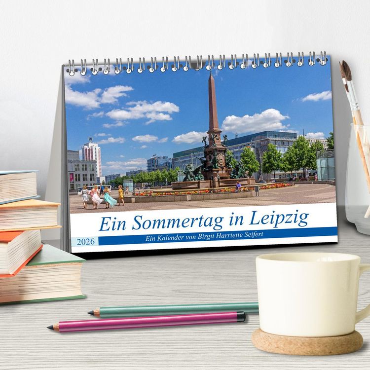 Produktbild: Ein Sommertag in Leipzig (Tischkalender 2026 DIN A5 quer), CALVENDO Monatskalender