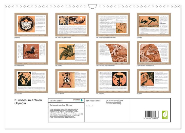 Produktbild: Kurioses im Antiken Olympia (Wandkalender 2027 DIN A3 quer), CALVENDO Monatskalender