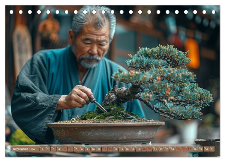 Produktbild: Bonsai meditativ (Tischkalender 2026 DIN A5 quer), CALVENDO Monatskalender