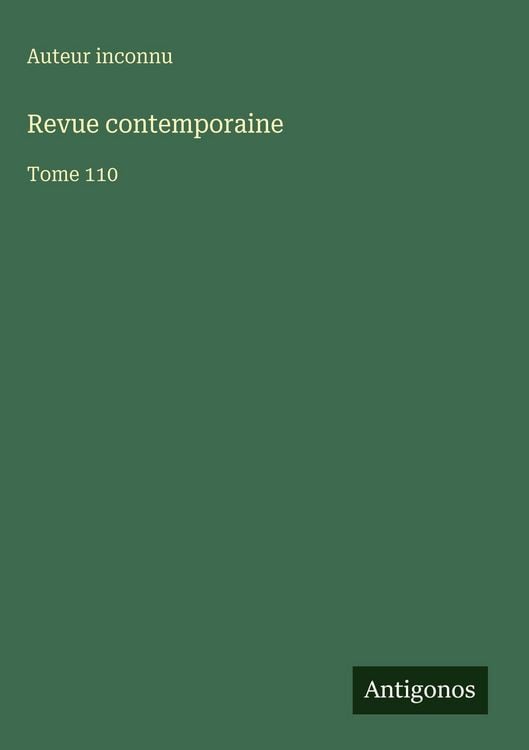 Produktbild: Revue contemporaine