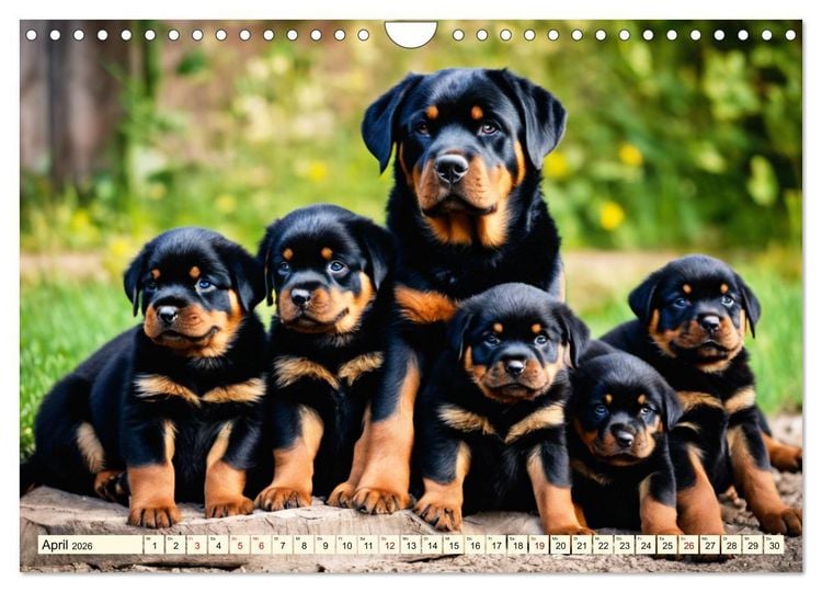 Produktbild: Rottweiler - die Besch&uuml;tzer (Wandkalender 2026 DIN A4 quer), CALVENDO Monatskalender