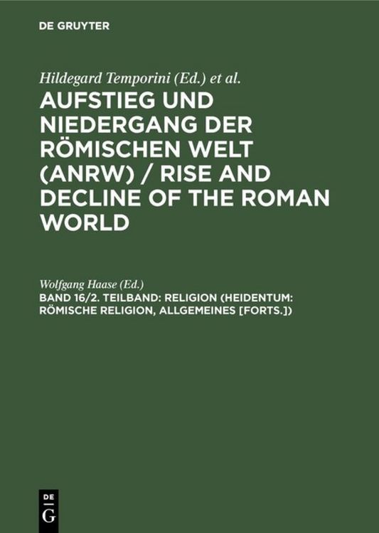 Produktbild: Religion (Heidentum: R&ouml;mische Religion, Allgemeines [Forts.])