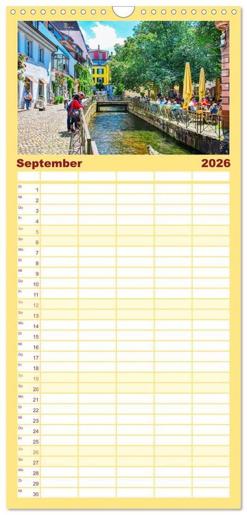 Produktbild: Familienplaner 2026 - Freiburg - Die entspannte Stadt im Breisgau mit 5 Spalten (Wandkalender, 21 x 45 cm) CALVENDO
