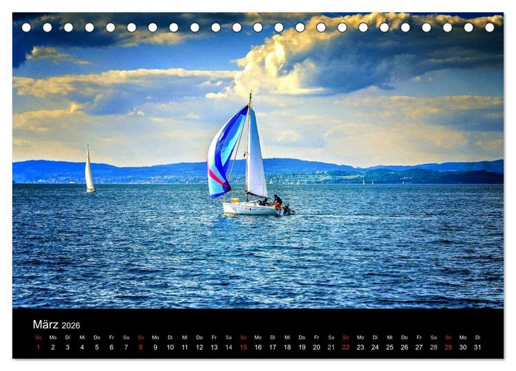 Produktbild: Bodensee-Schiffe und Boote (Tischkalender 2026 DIN A5 quer), CALVENDO Monatskalender