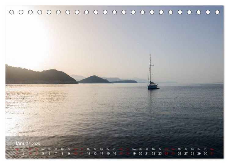 Produktbild: Segeln in Kroatien (Tischkalender 2026 DIN A5 quer), CALVENDO Monatskalender
