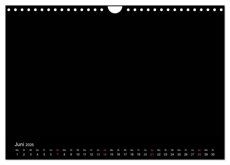 Produktbild: Bastelkalender - Schwarz (Wandkalender 2026 DIN A4 quer), CALVENDO Monatskalender