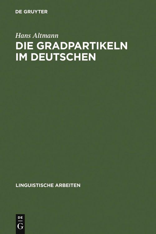 Produktbild: Die Gradpartikeln im Deutschen