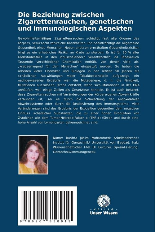 Produktbild: Die Beziehung zwischen Zigarettenrauchen, genetischen und immunologischen Aspekten