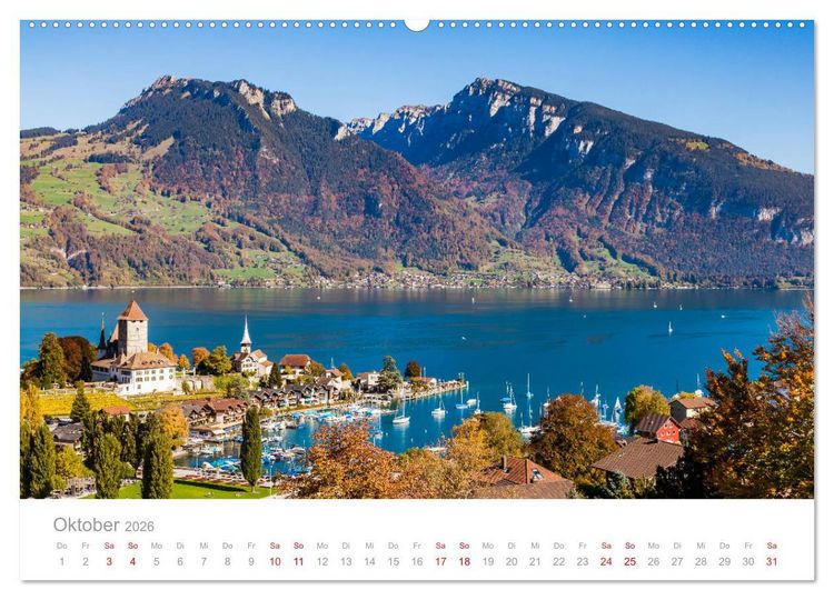 Produktbild: TRAUMZIELE DER SCHWEIZ Impressionen (Wandkalender 2026 DIN A2 quer), CALVENDO Monatskalender
