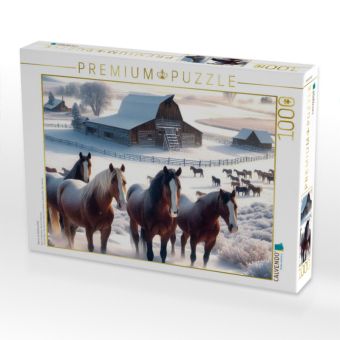Produktbild: CALVENDO Puzzle Ranch im Winterschlaf | 1000 Teile Lege-Gr&ouml;&szlig;e 64x48cm Foto-Puzzle f&uuml;r gl&uuml;ckliche Stunden