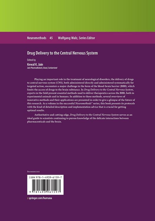Produktbild: Drug Delivery to the Central Nervous System