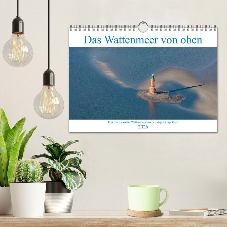 Produktbild: Das Wattenmeer von oben (Wandkalender 2026 DIN A4 quer), CALVENDO Monatskalender