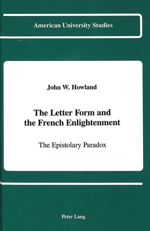 Produktbild: The Letter Form and the French Enlightenment
