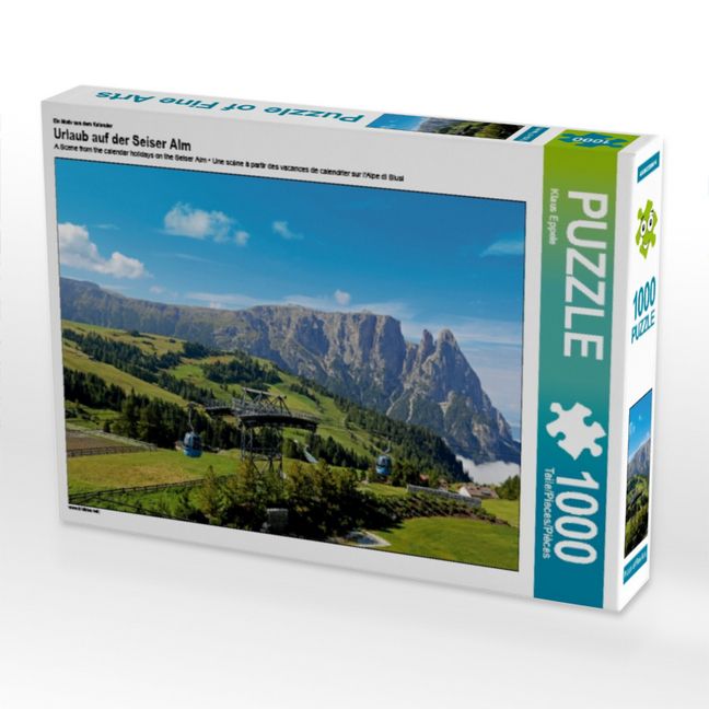 Produktbild: CALVENDO Puzzle Ein Motiv aus dem Kalender Urlaub auf der Seiser Alm | 1000 Teile Lege-Gr&ouml;&szlig;e 64x48cm Foto-Puzzle f&uuml;r gl&uuml;ckliche Stunden