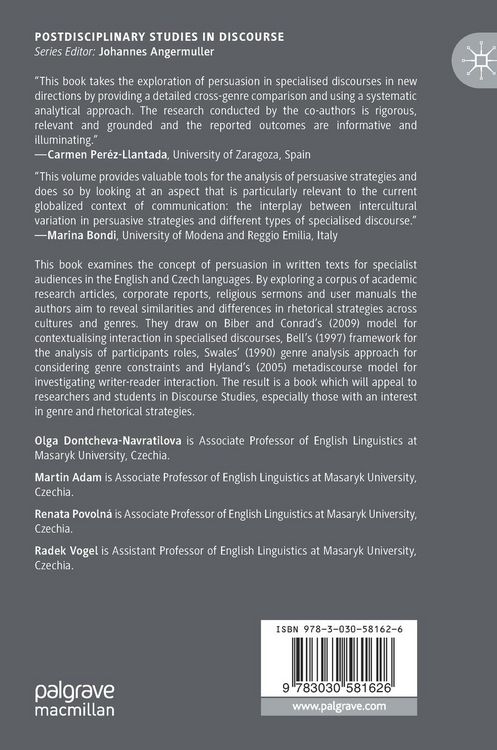 Produktbild: Persuasion in Specialised Discourses