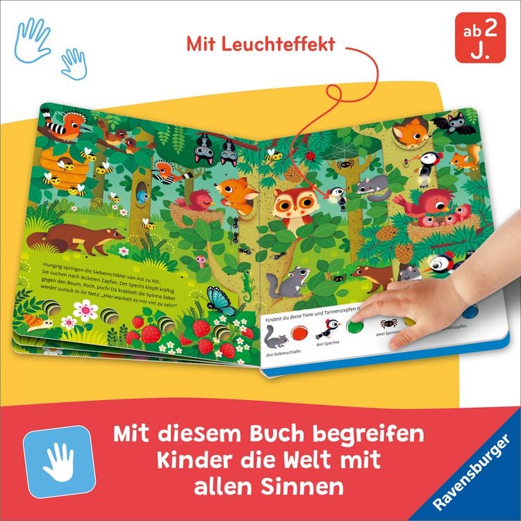 Produktbild: Mein gro&szlig;es Lichter-Wimmelbuch - Im Wald