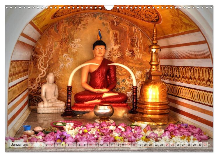 Produktbild: Sri Lanka - Tempel, Tee und Elefanten (Wandkalender 2026 DIN A3 quer), CALVENDO Monatskalender