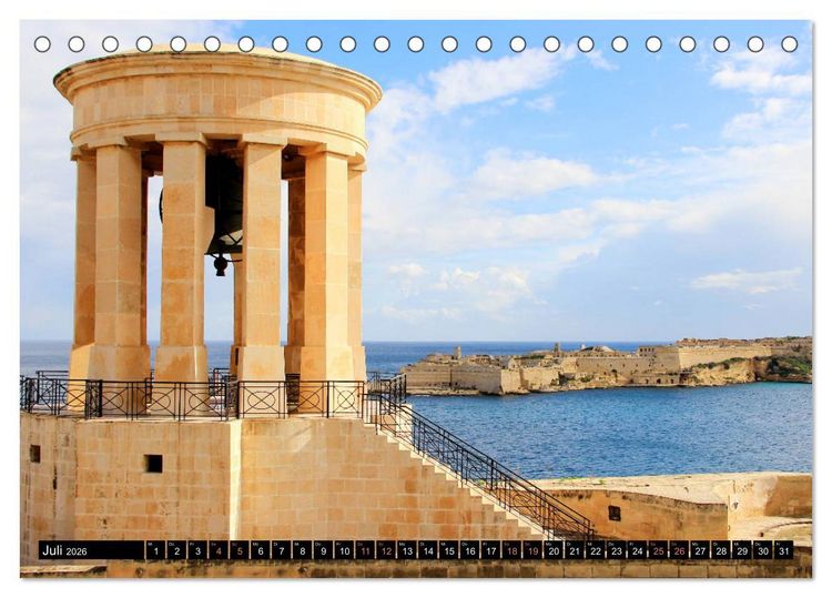 Produktbild: Malta - Juwel im Mittelmeer (Tischkalender 2026 DIN A5 quer), CALVENDO Monatskalender
