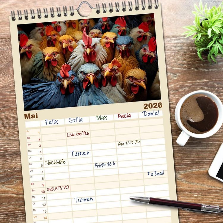 Produktbild: Familienplaner 2026 - Mehr ist einfach besser mit 5 Spalten (Wandkalender, 21 x 45 cm) CALVENDO
