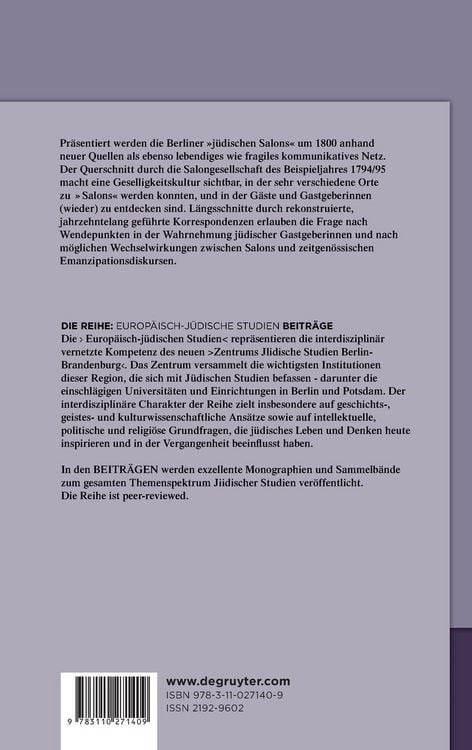 Produktbild: Der Berliner &bdquo;j&uuml;dische Salon&ldquo; um 1800